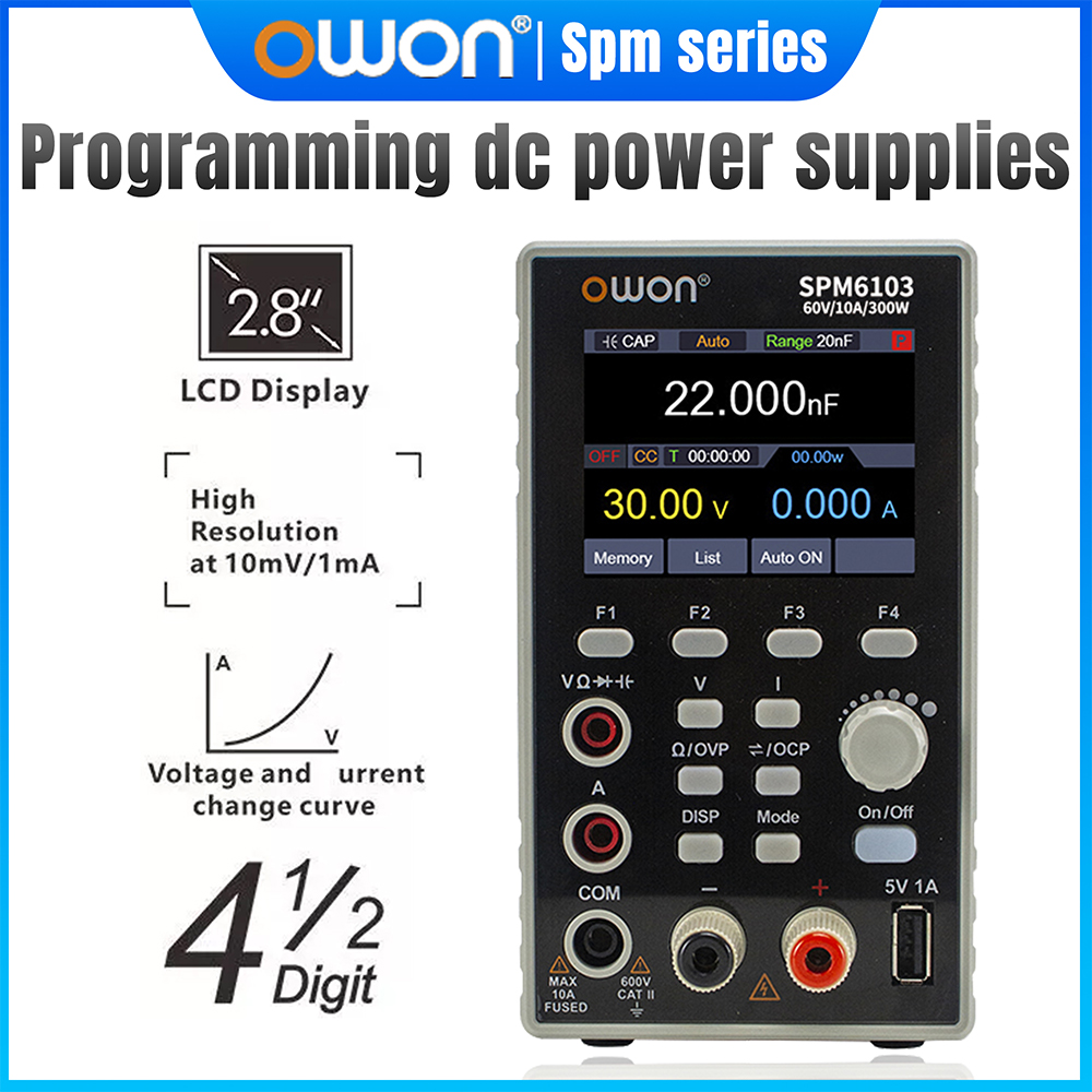 Programmable Dc Power Supply 60V 10A - OWON SPM6103 Programlanabilir DC Güç Kaynağı