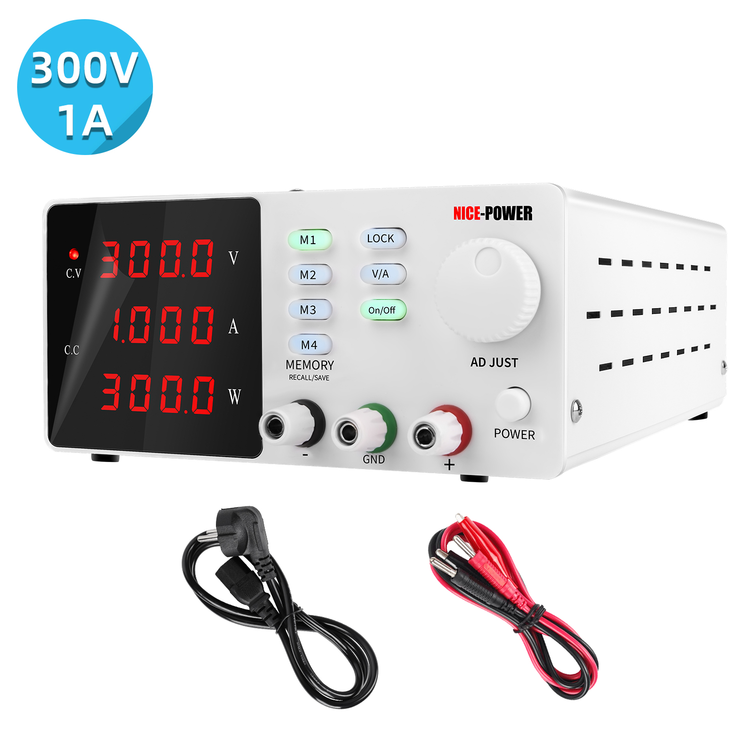 Switching Dc Power Supply 300V 1A - NICE-POWER SPPS-S3001 300V 1A 300W Laboratuvar