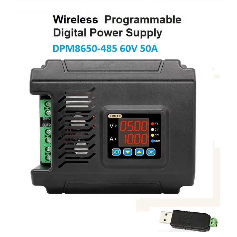 Programmable Dc Power Supply 60V 10A - JUNTEK DPM8650 60V 50A 485 voltmetre