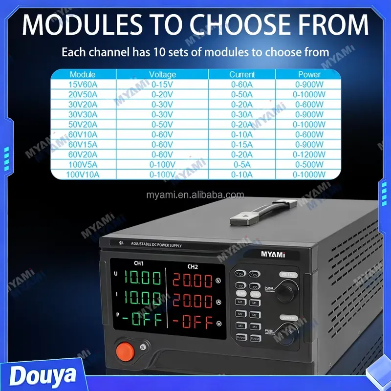 MYAMi 1200W 60V 20A Çift Kanal - High Power 60V 20A Bench Power Supply incelemesi ve fiyatı