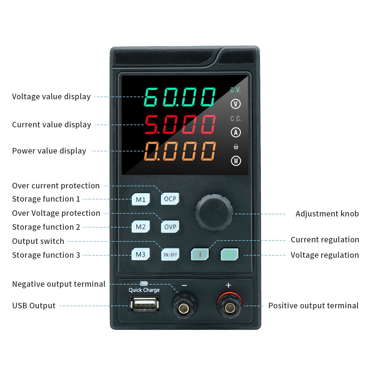 MYAMI 30V 32V 10A USB/RS485 60 - Programmable Dc Power Supply 60V 10A incelemesi ve fiyatı