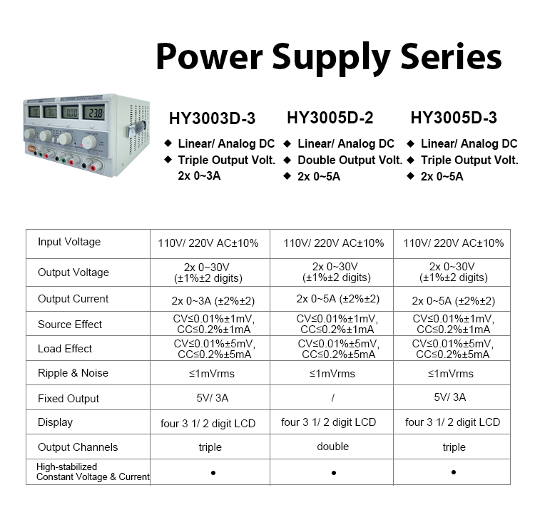 HY3003D-3 Dijital Doğrusal Ana - Linear Dc Power Supply Triple Output incelemesi ve fiyatı